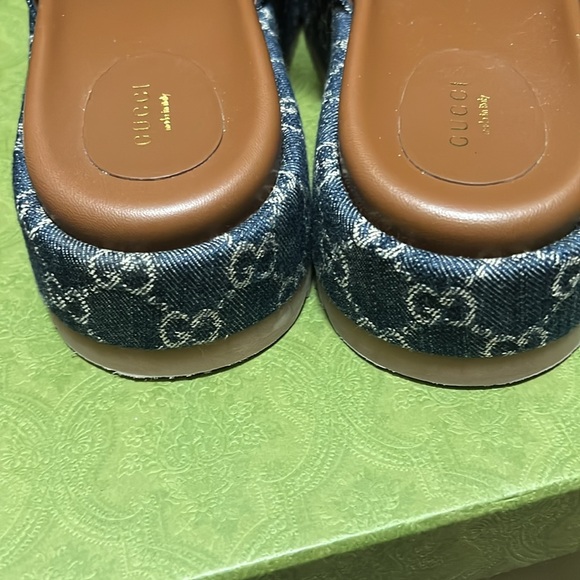 Gucci Denim Platform Slide Sandals - Picture 4 of 7